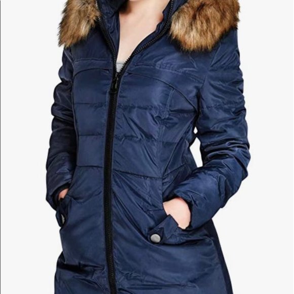 Beinia Valuker women's down puffer parka in Navy blue size medium - Picture 3 of 5